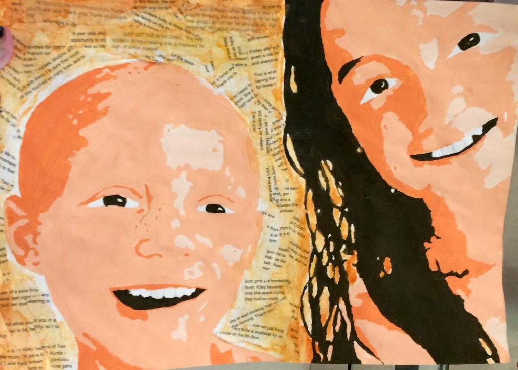 Kelsey Sullivan’s painting she made of her and her cousin.