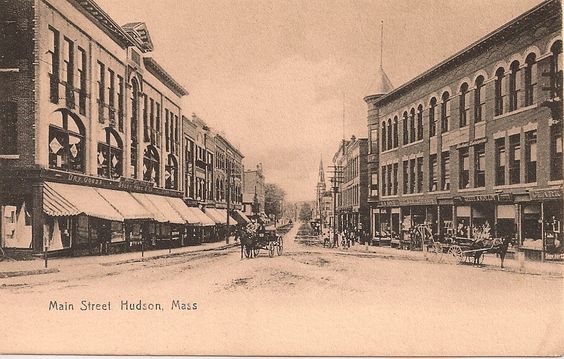 This is Main Street with horse drawn carriages.| Photo by Hudson Department of Planning and Community Development.   
