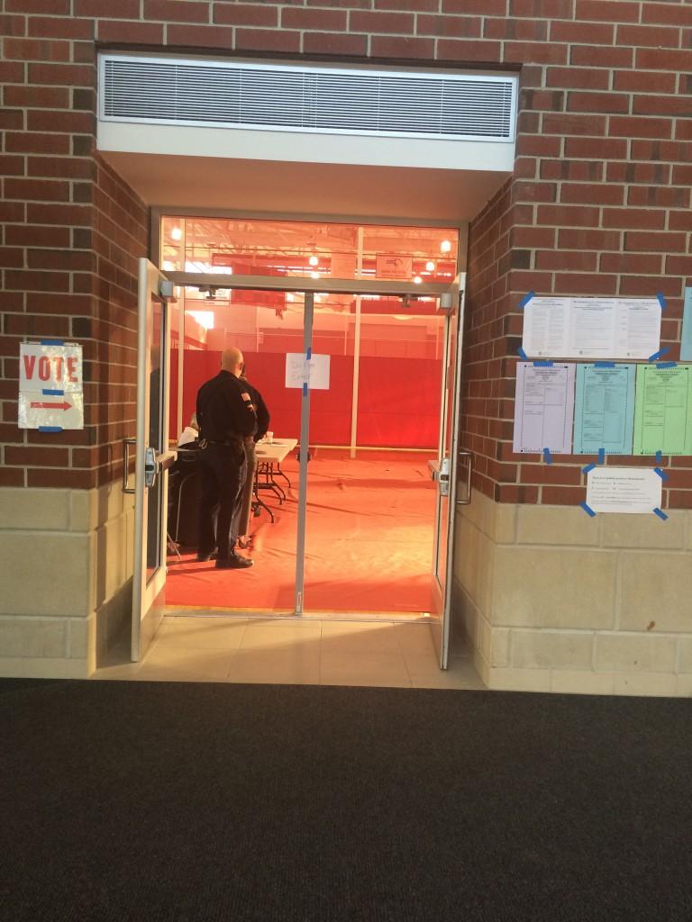 Entrance into polls at Hudson High | by Siobhan Richards