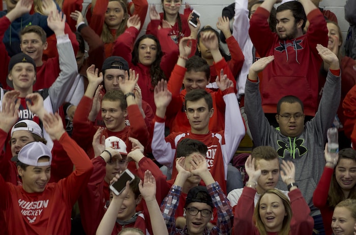Juniors participate in a wave at Wednesday’s Turkey Day pep rally. | by Clement Doucette