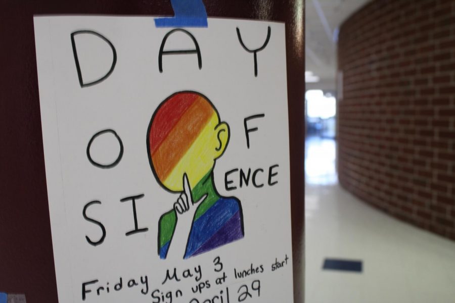 One of the posters that coat the school to spread awareness about the Day of Silence | by Veronica Mildish