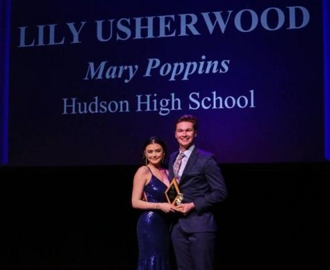 Lily Usherwood accepts the TAMY as Best Actress |Courtesy of Lily Usherwood