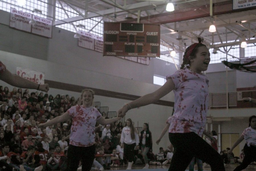 Dancer Bianca Chaves and the rest of the dance team performed in front of the school