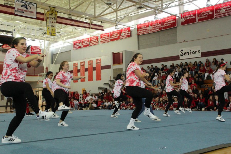 The dance team preforms their routine for the Red Sea