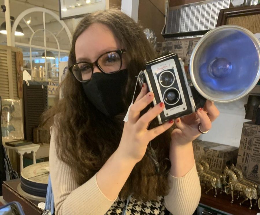 Senior Dania Mael on one of her usual antiquing stops to find treasures from the past | photo provided by Dania Mael