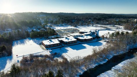 Aerial view of high school in January 2022| provided by Tami White at The Community Advocate