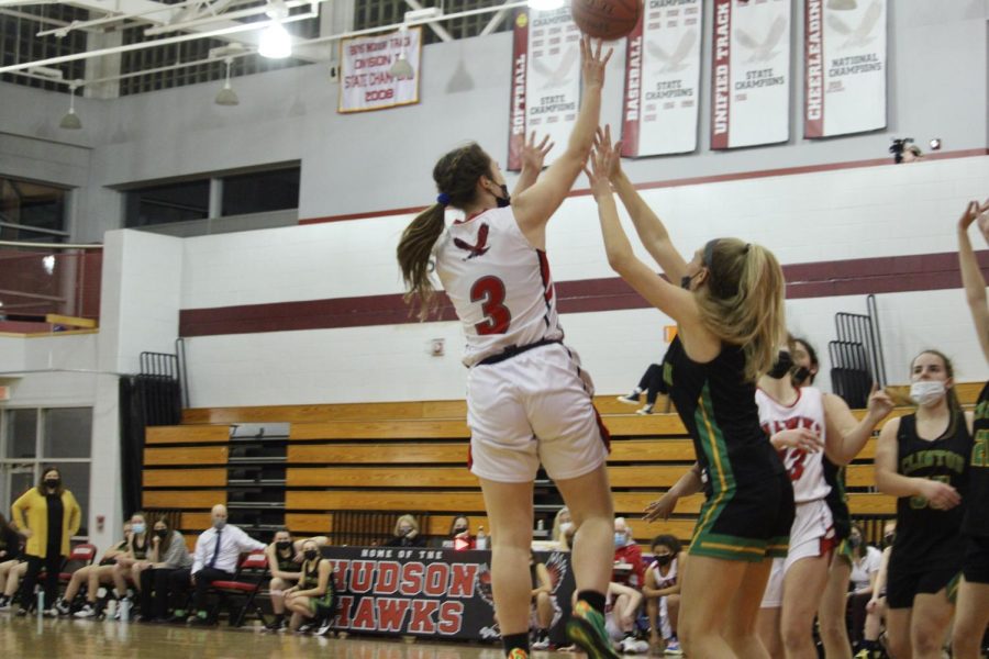 Maddie Kiley (3) going in for a lay-up |by Brianna Devlin