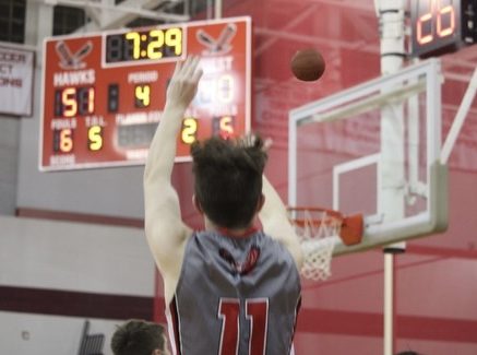 Jackson OBrien making a three-pointer |by Brianna Devlin