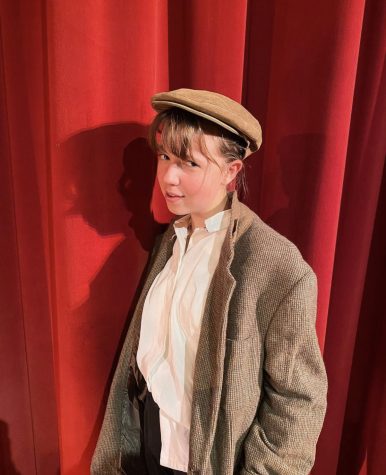 Morgan Weatherbee performs in Spoon River | photo from HHS Drama Society Instagram
