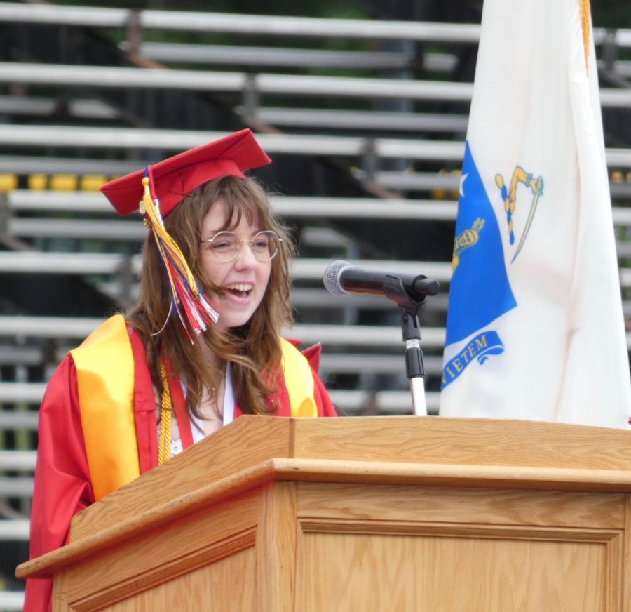 Morgan Weatherbee giving her valedictorian speech | Alex Cutler