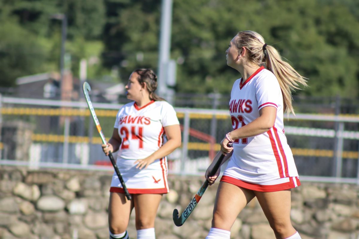 Captain Janie Brunelle (24) and Lilly Fistori (21) on defense |by Ella Spuria