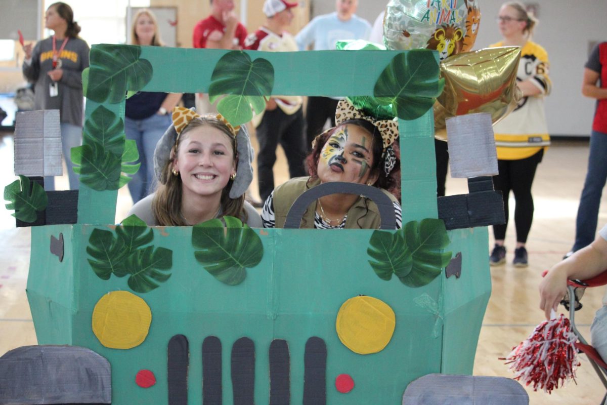 Most spirited 12th graders Bianca De Oliveira and Nicholle DosSantos posing | by Livia Vilela