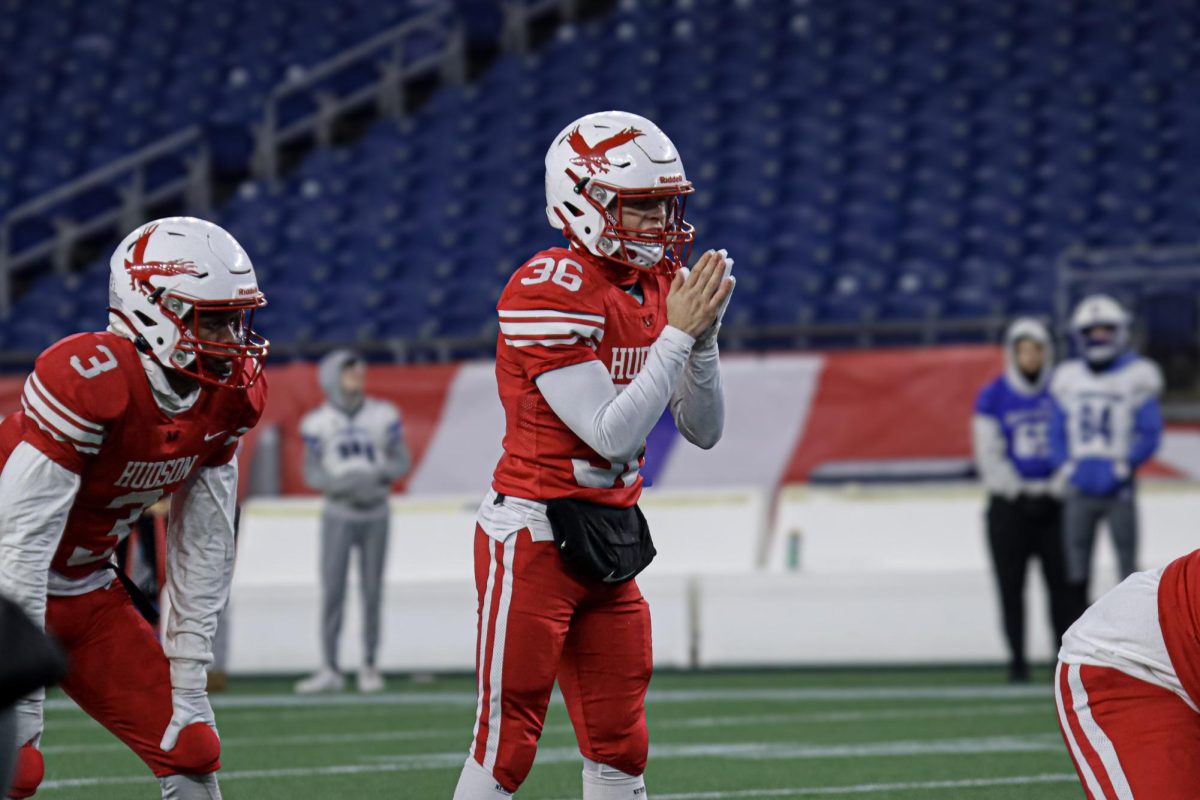 Sophomore back-up quarterback Logan Dome (36) subs in following Captain Jake Attaway's (8) injury during the second quarter |by Ella Spuria