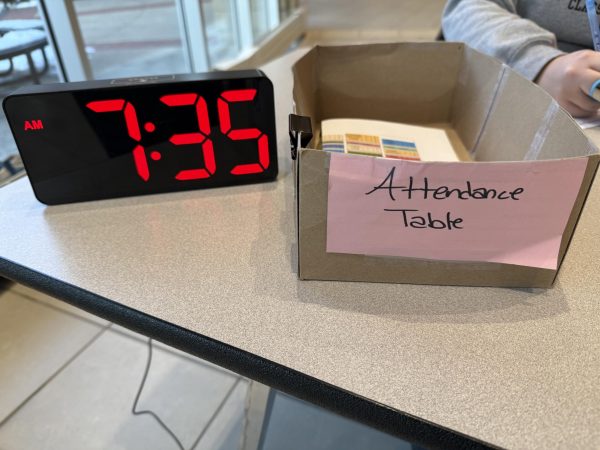 After 7:30, students have to check in at the Tardy Table | The Big Red file photo