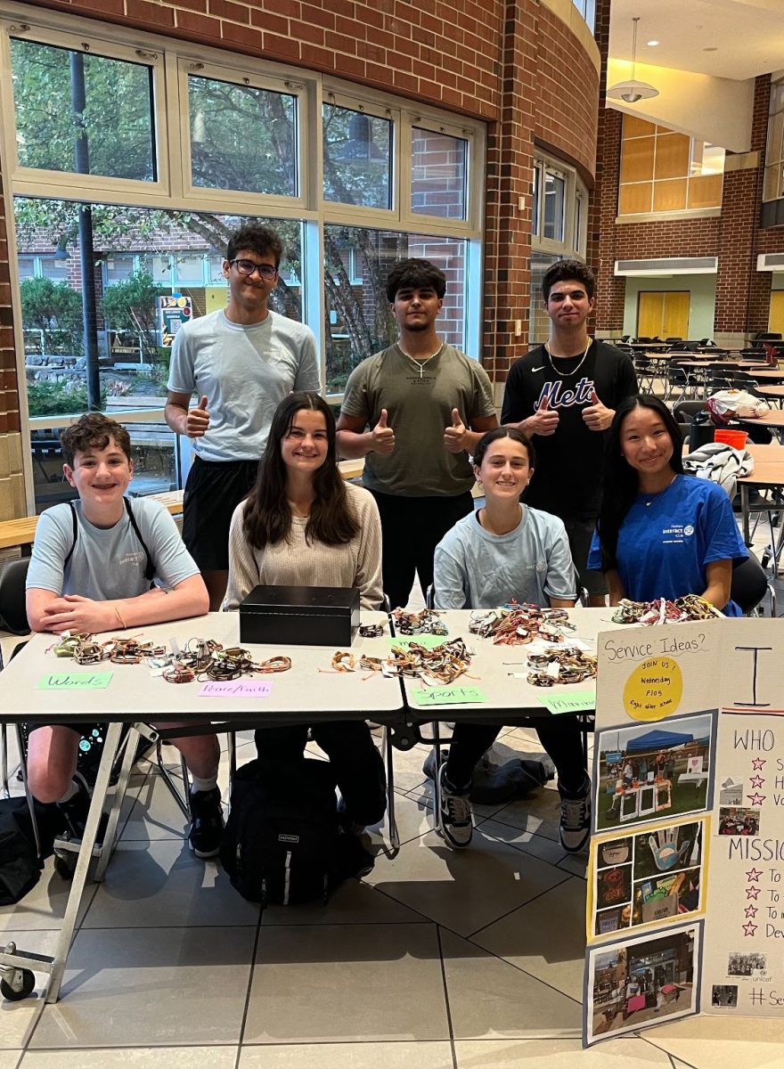 Interact Club Meets at Back to School Night. Back row: Gabe Lima, Gui Curry, Caden Gould Front row: Gavin Stone, Sophie Charboneau, Audrey Cautatau, XXXX