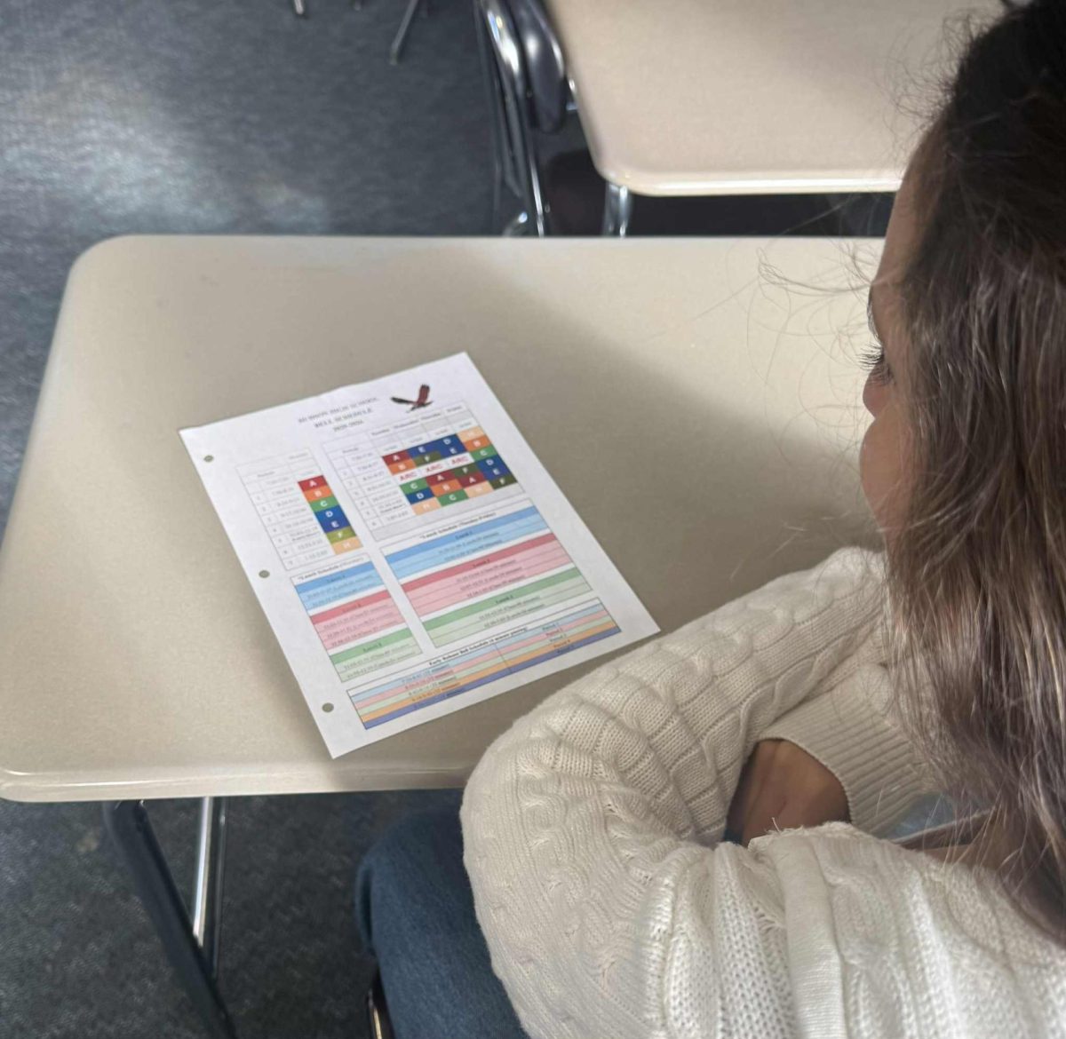 Student adjusts to new schedule | photo by Anthony Roman