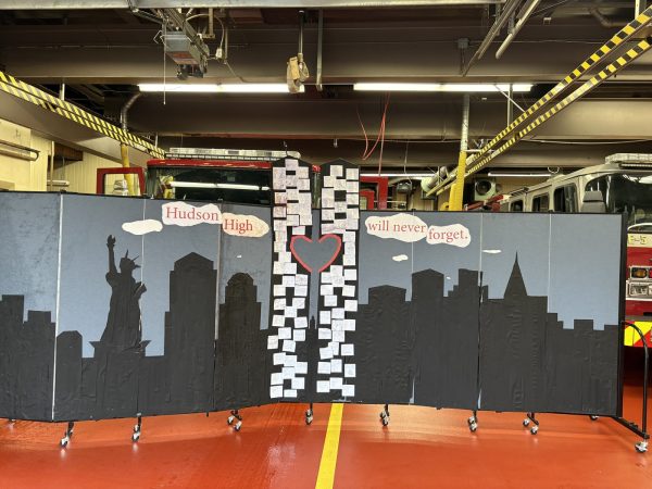 Tribute to Courage: Hudson Fire Station Showcases 9/11 Collage made by HHS
