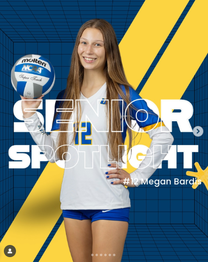 Megan Bardis playing volleyball in college at Worcester State College | photo provided by Bardis