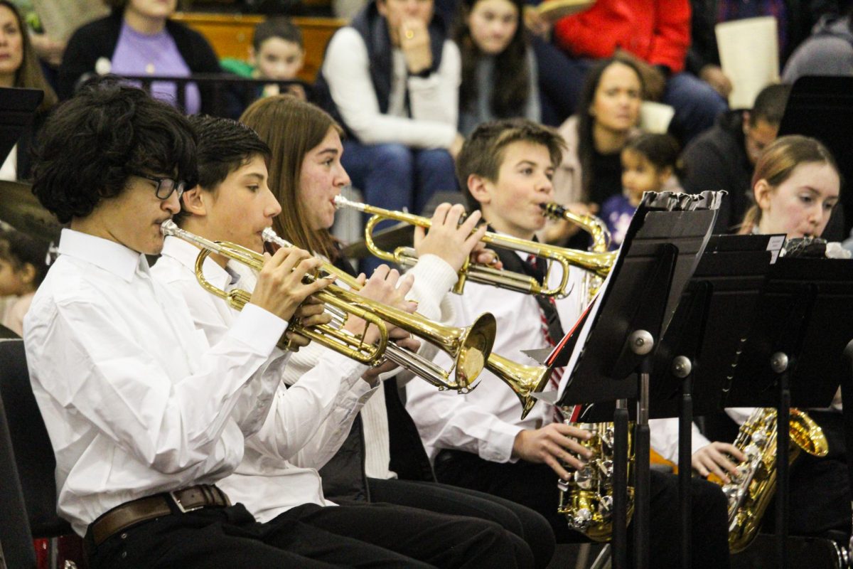 Hudson High band brass members during the March 12 district wide Band festival | by Jacqueline Browning