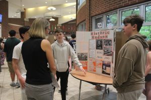 William McLaughlin and Caleb Donahue presenting to Ms.Langlois | Daphney Da Costa 