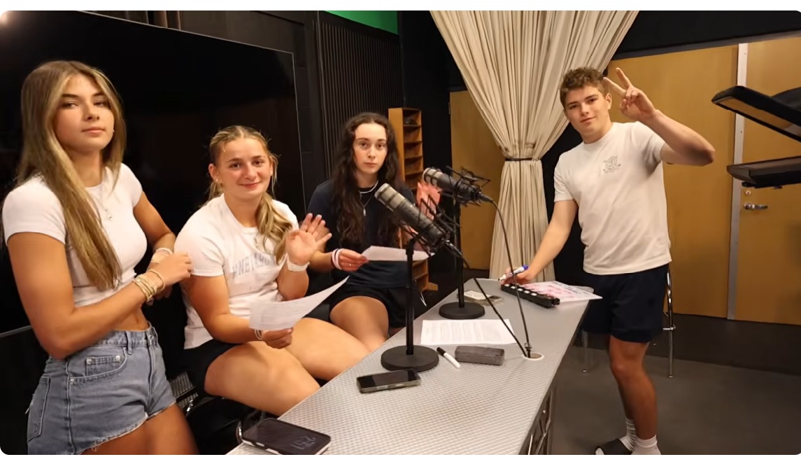 The new morning announcers: Anna Iacobucci, Olivia Connolly, Daria Giorgi Woodford, and Brayden Folan | photo provided by HUDTV